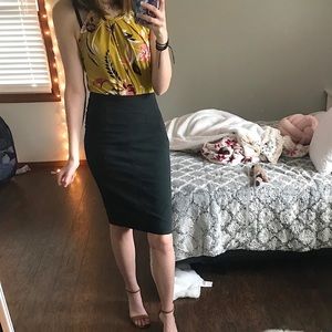 Black pencil skirt